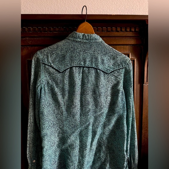 Ryan Michael women’s sz M silk/cotton shirt - Picture 3 of 3